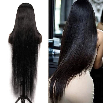CLJhair Alibaba Virgin Remy Raw Indian Cuticle Aligned Full Transparent for Lace Adjustable Long Human Hair Wigs Black Women