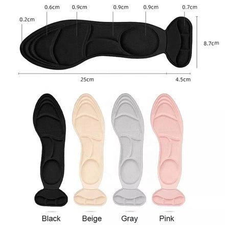 High Heels Shoe Insole 5D Sponge Full Length 2 in 1 Insoles with Heel Sticker for Sale