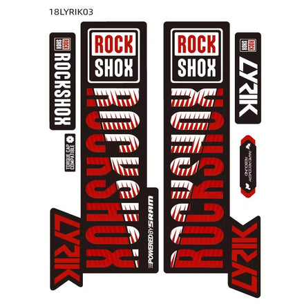 RTS Front Fork Sticker Mountain Bike Front Shock Absorber Change Sticker Waterproof Stickers