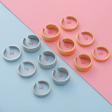 Stainless steel Mirror C Shape DIY Open Ring Blank Glossy Custom Engraved Logo Bangle Jewelry Making Supplies