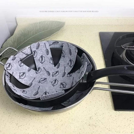 12pcs 3 Different Size Pot and Frying Pan Protectors Dividers Pans Separator Anti-Slip to Avoid Scratching