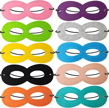 Colorful Superhero Felt Face Cosplay Party Dress up Cosplay Half Decoration with Elastic Rope