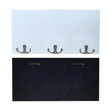 Promotional DIY Customized Logo Printable Key Hanging Board Sublimation Blank Door Cloth Hook Board With Black Backside