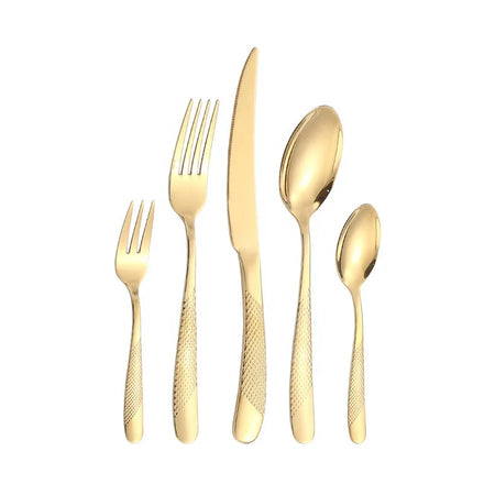 Factory Price Luxury Stainless Steel Mirror Polish Gold Cutlery Set for Presents