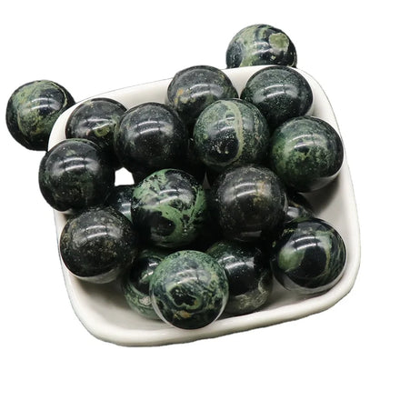 Wholesale 20mm Natural Crocodile Jasper Stone No Hole Round Loose Bead for Diy Jewelry