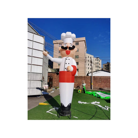 Adorable Custom Size Fan Inflatable Chef Air Dancer Chef Air Dancer Balloons With Waving Hand for Restaurant Decoration