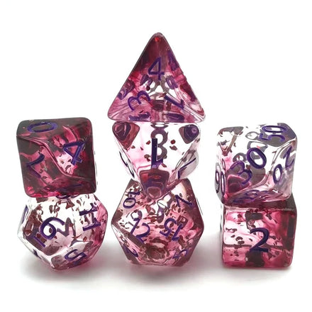 Modern Style Clear Chameleon Polyhedral Dungeons and Dragons Dice for Women