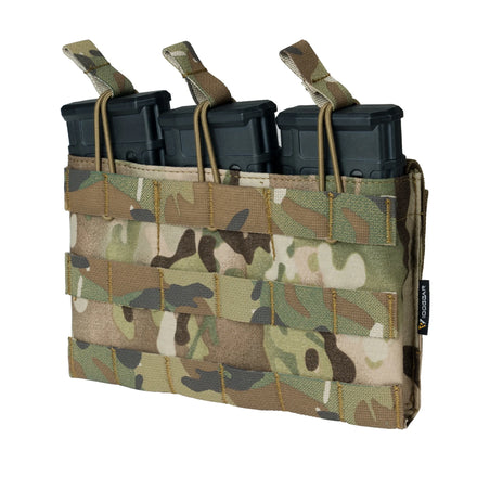 IDOGEAR 500D Nylon Open Top Hunting Triple Mag Pouch 5.56 M4 Magazine Pouch Tactical Molle Mag Carrier