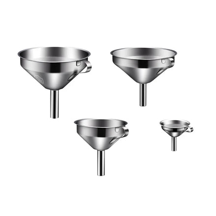 Metal Kitchen 304 Separating Oil Stainless Steel Funnel Food Grade Stainless Steel Oil Funnel With Strainer