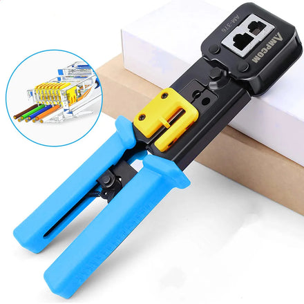 Multifunctional Network Crystal Head Hole Pliers 6P 8P Punching Cutting Crimping Wire Stripping Tool Industrial Grade Metric OEM