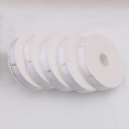 PUPPYSEW Custom Ribbon with logo Corful Soiled Printed Personalized logo Ribbon Box Gift Packing Ribbon with logo