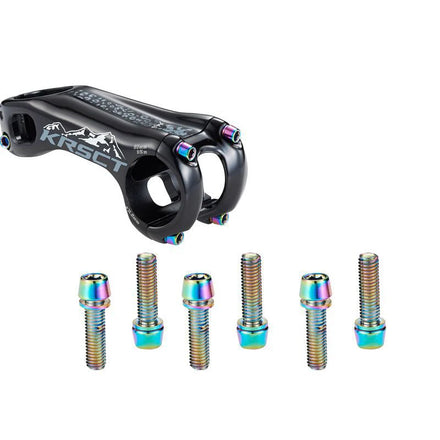 High Hardness Corrosion and Abrasion Resistance Stainless Steel Bicycle Screw M6/M5*18MM Road Mountain Bike Stem Colorful Screw