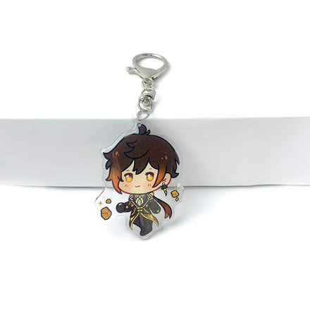 Wholesale Custom Pop Printing Anime Plastic Cute Design Custom Clear Glitter Acrylic Charm Custom Keychain