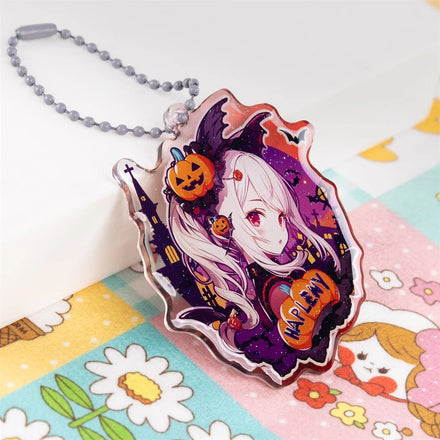 Custom Anime Acrylic Keychain Plastic Keychain With Epoxy Holographic Keychain Promotional Gift