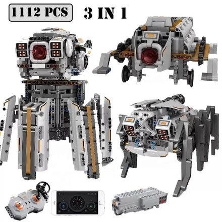 Mould King 15050 12 in 1 Engineering Flagship Store Programming Electric Remote Control Robot Building Blocks Toys for Kids