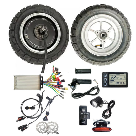 90/55-6 10 Inch 48V 60V 1000W 1500W Brushless Gearless Disc Brake Electric Scooter Hub Motor Conversion Kit