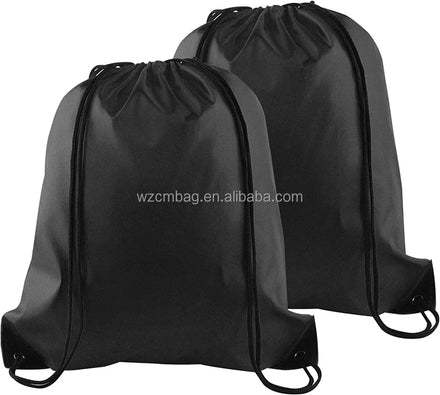 Personalized Drawstring Backpack Tote Kids Sport Storage Polyester Bag with logo