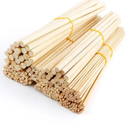 Natural Customized Wholesale Chineses DIY 8inch Solid Round Bamboo Lollipop Candy Ice Cream Wooden Sticks