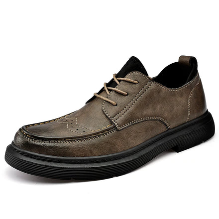 Retro Style Outdoor Business Casual Men's Leather Genuine Dress Shoes