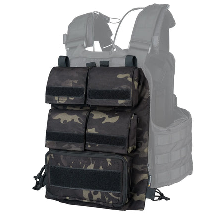 IDOGEAR Tactical Zipper Pouch Bag Zip on Panel Magazine Pouch Tactical Backpack for AVS JPC2.0 CPC Vest