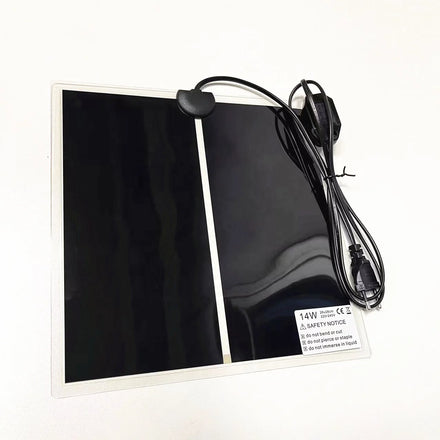 14W 28x28cm 100% Safe Pet Heat Mat for Small Animals Reptile Heat Pad Under Tank Terrarium Heater Heating Pad for Pet