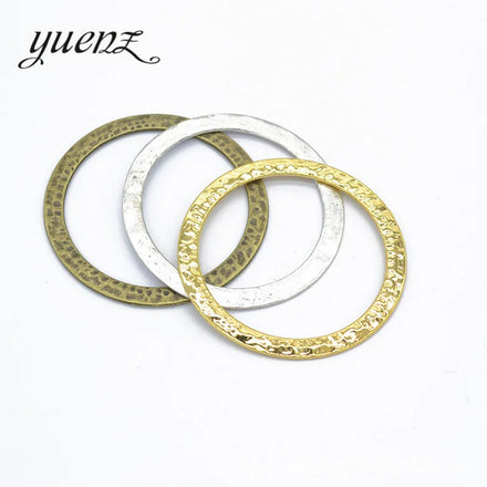YuenZ 3 Color Antique Silver Color Ring Charms Fit for Necklace DIY Metal Jewelry Making 54*54mm B111