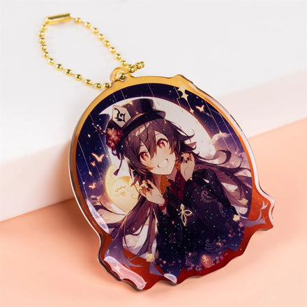 Custom Anime Double Sided Printing Transparent Acrylic Keychain Cartoon Holographic Acrylic Charm
