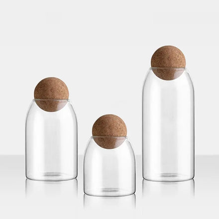 500ml Unique Glass Storage Jar with Wood Cork for Ball Lid Screw Cap Sealing for Candles