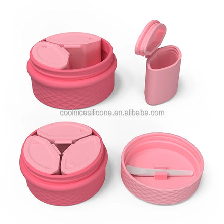 Travel Silicone Cream Jar Cosmetic Cream Jar Bottle with Sealing Lid Face Cream Box Pot for Makeup Lip Balms Eye Shadow