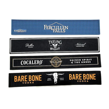 60x15cm Branded Advertising Bar Counter Mat Bat Rubber with Logo