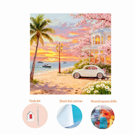 Wholesale OEM Resin Drillds Colorful Flower DIY Arts Craft Adults Full Drill Resin Square Diamond Painting Kits