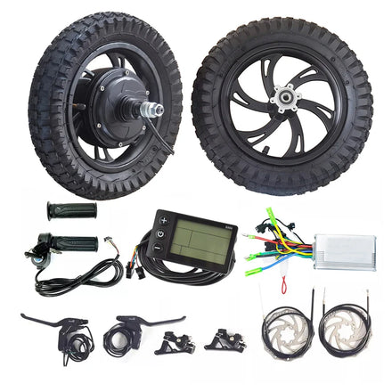 12x2.75 12 Inch 36V 48V 500W 1000W Brushless Gearless Hub Motor Electric Bicycle Conversion Kit Electric Scooter Motor Kit