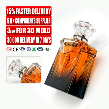 Hot Sales Customized 30ml 50ml 100ml Clear Glass Perfume Bottle With Spray