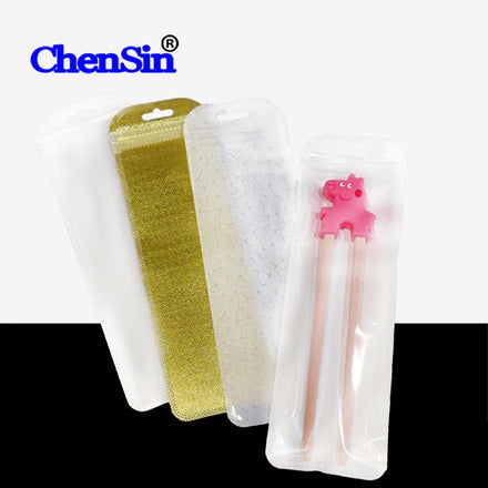 70*200 mm Plastic Bag Whit Zipper Packaging for Cosmetic Brush Zip Lock Plastic Bag