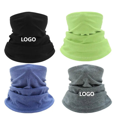 Wholesale Custom Logo Winter Outdoor High Stretchy Windproof Warm Cycling Dralon Fabric Fleece Neck Warmer Tube Bandana Scarf