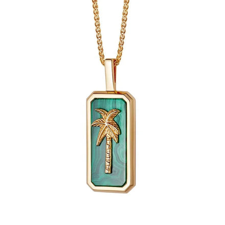 Gemnel Jewelry 2023 New Spring Design Palm Tree Pendant Necklace Silver