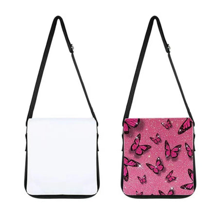 Custom Dye Sublimation Heat Press Printing High Quality Unisex Canvas White Blank Sublimation Shoulder Bag
