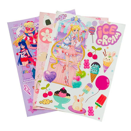 Kawaii Waterproof Vinyl Adhesive Die Cut Custom Stickers with UV Ink Full Color Outdoor Use for Anime Sailor Moon Craft