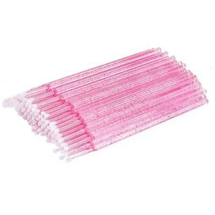 100 Pcs Disposable Crystal Glitter Lash Removing Cotton Swab Tip Makeup Brushes Micro Brush