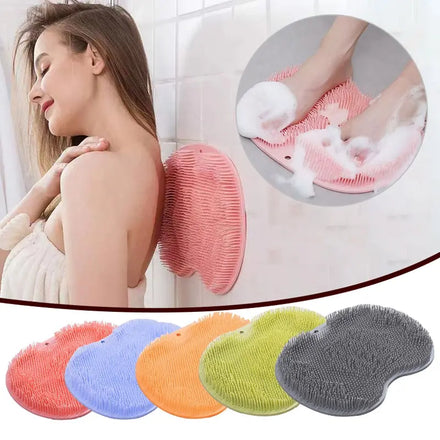 Modern Eco-Friendly TPR Material Shower Foot Scrubber Mat & Massager with Acupressure & Cleaning Functions