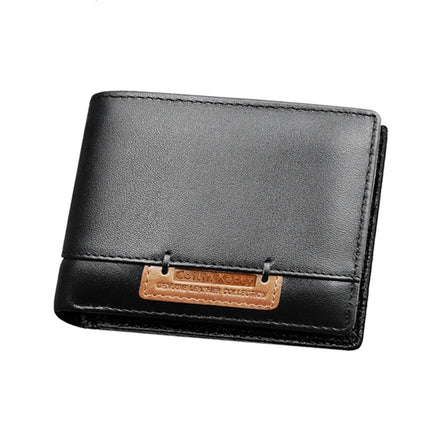 Fashion Retro Design New Men's Genuine Leather Wallets Bifold Rfid Blocking Wallet Cowhide Custom Wholesale Factory