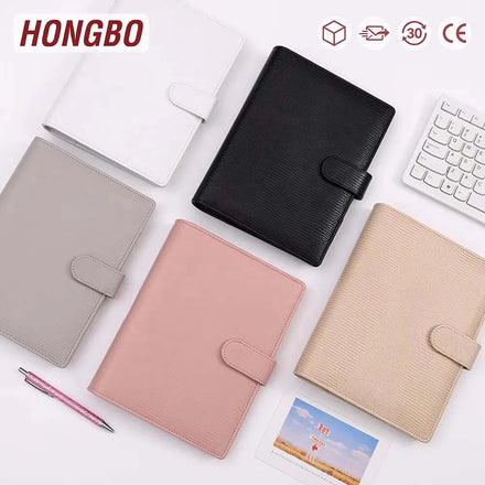 A5 Lizard Leather Binder Cover for Hobonichi Cousin Stalogy Midori MD Planners Pen Loop and Card Slots for A7 Notebooks