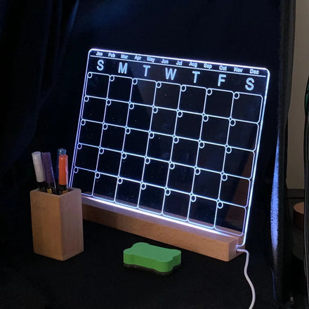 Blank Acrylic Board Creative Led Night Light USB Message Board Holiday Light With Pen 7 Color Lamp Base Gift for Children