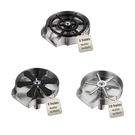 Customized Logo Glass Rinser 304 Stainless Steel Cup Washer Bar Accessories Automatic High Pressure Kitchen Sink Cleaner
