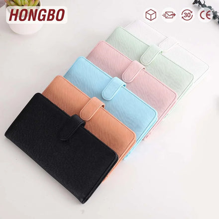 6 Colors Saffiano Slim Vegan Leather Agenda Cover Ring-less Notebooks for Hobonichi Weeks/Weeks Mega Back Pockets Included