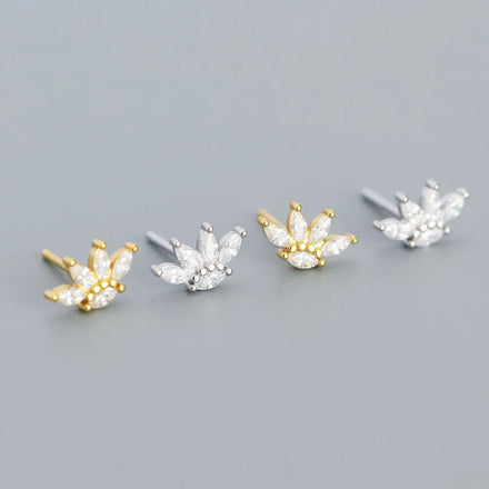 New Fashion Cute Design S925 Sterling Silver CZ Oval Stud Earrings for Women YHE0462