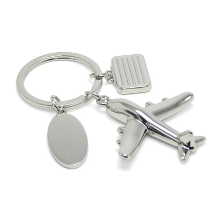 3D Mini Airplane Suitcase Travel Key Ring Plane Key Chain Aircraft Souvenir Gifts Handbag Key Holder Metal Aircraft Key Chain