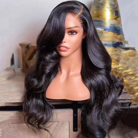 13x4 150% Density 18 Inch Kinky Straight Brazilian Pre Plucked Lace Front Raw Human Hair Wigs