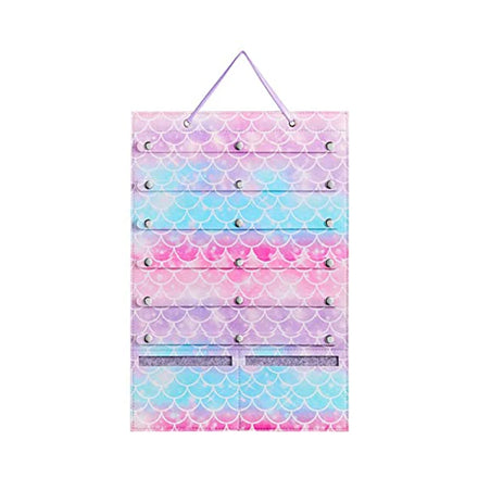 Headband Holder Organizer for Girls Mermaid Hairbow Storage Holder Felt Wall Hanging High Quality Felt Storage Wall Organizer