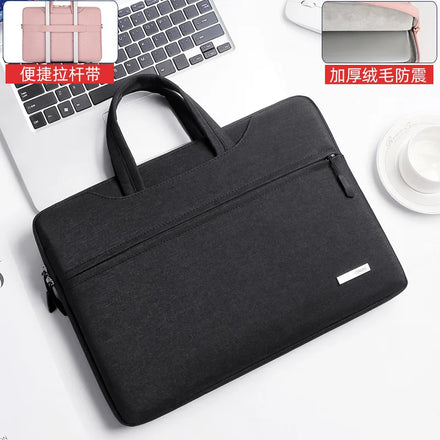 Wholesale Custom 14 15 15.6 Inch Laptop Tote Bag Waterproof Canvas Protective Sleeve for Computer Zippered Notebook Case